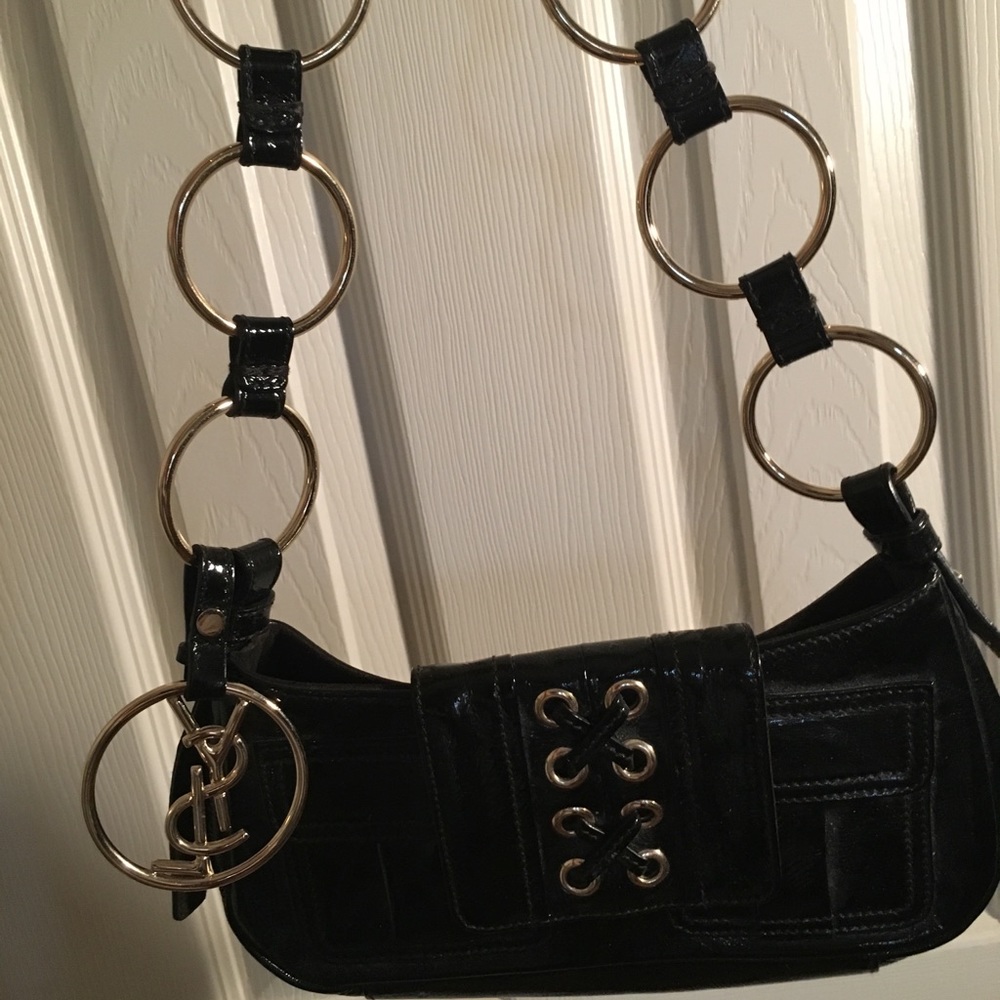 Authentic YSL patent shoulder bag